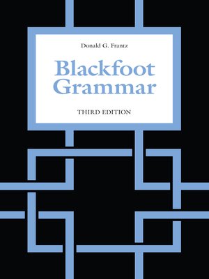 cover image of Blackfoot Grammar